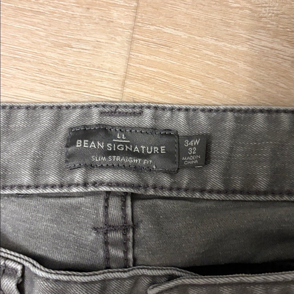 LL Bean Signature Gray Men's Jeans 34x32 - Picture 3 of 3